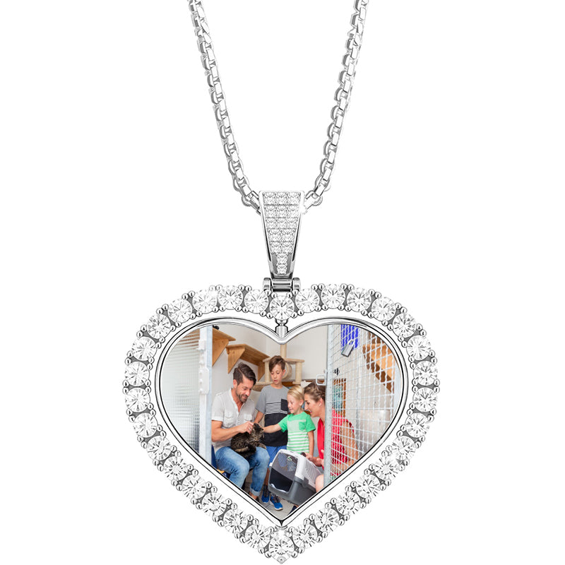 Personalized Heart Name Necklace,Custom Name in Elegant Script,Stainless Steel Chain with Mickey-like Charm,Heart Jewelry Gift for Birthday