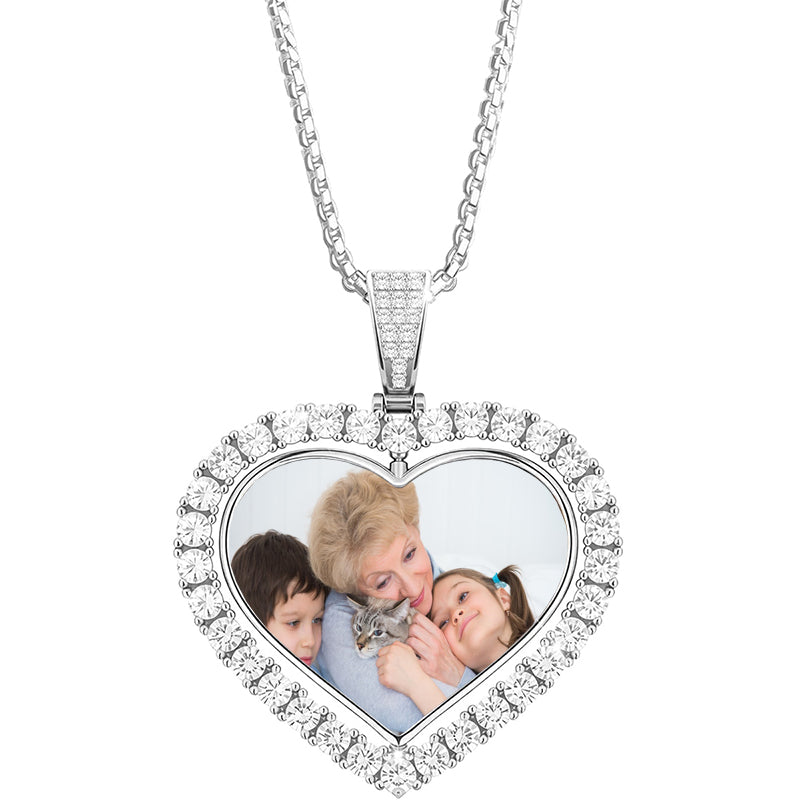 Personalized Picture Necklace, Photo Inside Picture Necklace, Memorial Jewelry for Women, Gifts for Mom, Anniversary Gifts, Christmas Gifts