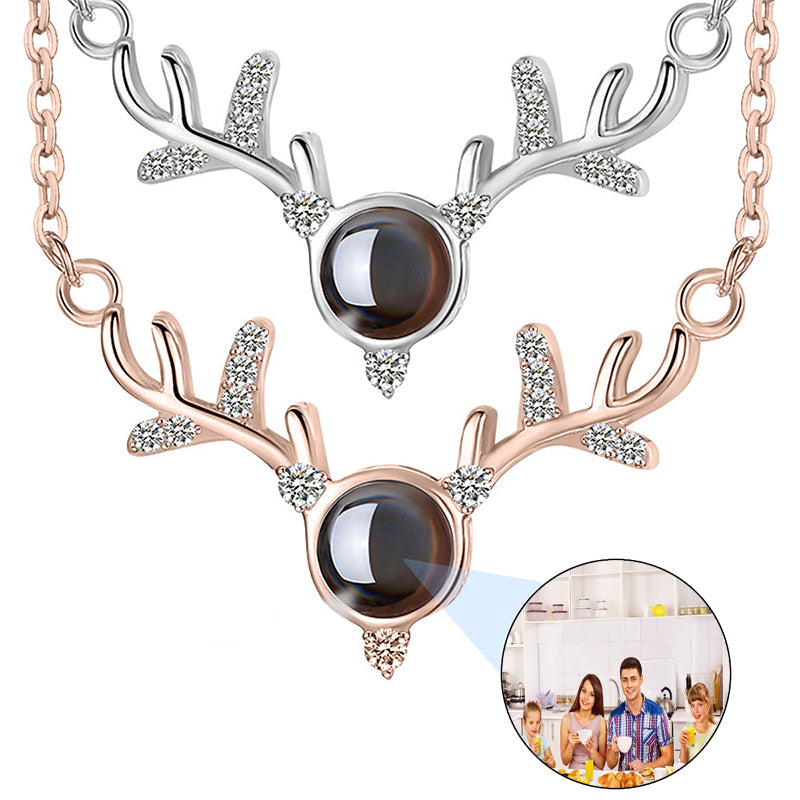 Personalized Photo Necklace Projection Gem Black Camera Necklace Anniversary Gifts for Her