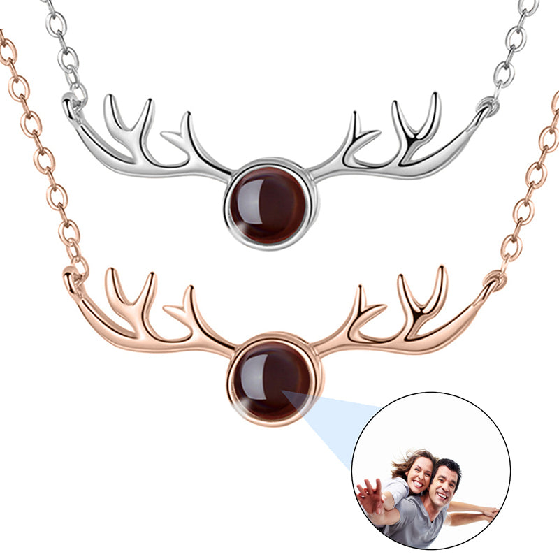 Personalized Onyx Heat Activated Magic Necklace with Hidden Picture Him Her Stainless Steel Black Stone Charm Anniversary Birthday Valentine