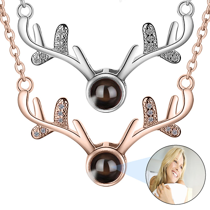 Heart Projection Photo Necklace - Custom Photo Love Heart Memorial Picture Necklace - Projection Jewelry Valentines Day Gift for Girlfriend